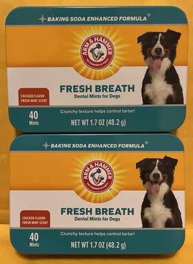 Ff7618 Fetch For Pets Arm And Hammer Dental Mints Dogs Fresh 1.7 Ounce Pack Of 2 80