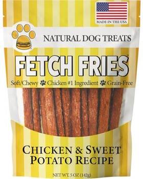 Fetch Fries 711583735127 Chicken And Sweet Potato Dog Treats Soft Jerky For Small Large B