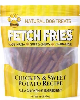 Fetch Fries 711583735141 Chicken And Sweet Potato Dog Treats Soft Jerky For Small Large B