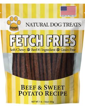 Fetch Fries 711583736308 Beef And Sweet Potato Jerky All Natural Dog Treats Soft Chewy Made In