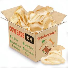 Fetcheroni 850051536313 Cows Ears For Dogs Thick And Large Dog Single Ingredient No Odor C