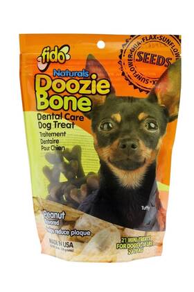 Na-538 Fido Naturals Doozie Bones Dental Care Treat For Dogs Peanut Flavored Made With