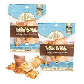 Fieldcrest Farms 077234278147 Nothin To Hide Flip Chips Dog Chews - Natural Rawhide Alternative Treats For