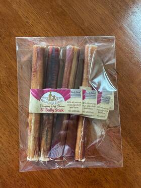 Fieldcrest Farms 810002630187 Bully Stick 6 Inch - Pack Of 4 Sticks