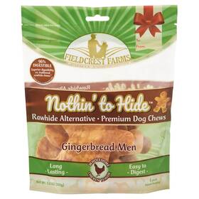Fieldcrest Farms 810002631801 Nothin To Hide Gingerbread Man Chicken Dog Treats 4pk