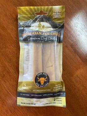 Fieldcrest Farms 810002633669 Himalayan Yak Cheese For Dogs - Large 2 Chews