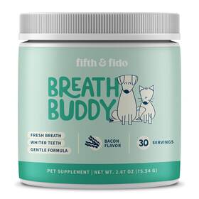 Fifth & Fido 860014304262 And Breath Buddy Dog Dental Powder For Fresher Cleaner Teet