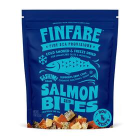 Finfare 850071645026 Freeze Dried Dog Treats Salmon Skin Bites Protein And Omega-3s Grain Fr