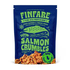 Finfare 850071645132 Freeze Dried Dog Treats Salmon Crumbles Protein And Omega-3s Grain Free Salm