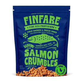 Finfare 850071645149 Freeze Dried Dog Treats Salmon Crumbles Protein And Omega-3s Grain Free