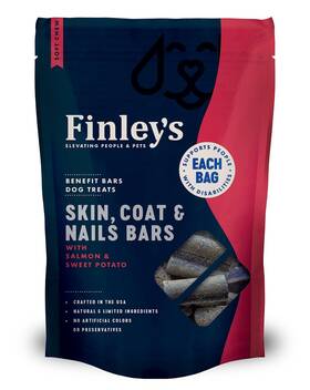 Finleys 850012757184 Soft Chew Benefit Bars Dog Treats Skin Coat And Nails