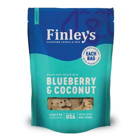 872212 Finleys Blueberry Coconut Dog Biscuit Treats All Natural Limited Ingredien