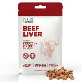 Four Leaf Rover 628504393406 Beef Liver Dog Treats - Grass Finished 4 Ounce Pack Of 1