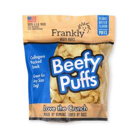 Frankly 853898008500 Pet Original Beefy Puffs - Peanut Butter Flavored Prote Inch