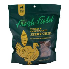 Fresh Field 647263820053 Turkey And Sweet Potato Jerky Chips 14 Oz All-natural Dog Treats