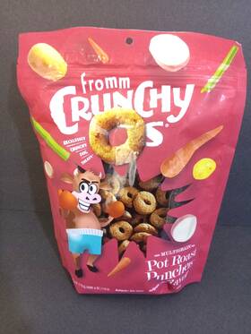 Fromm 072705121601 Crunchy Os Dog Treats 1 Pack 6 Oz Pot Roast Punchers Flavor Beef Oats