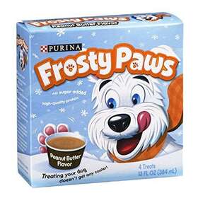 Frosty Paws 072554110184 Purina Peanut Butter Flavor Frozen Treats For Dogs 4 Ct