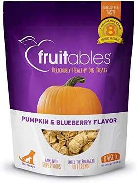 Fruitables 089532002157 Crunchy Baked Dog Treats Pumpkin And Blueberry 7 Ounces Model Nu