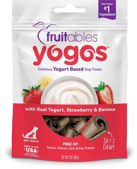 1031097 Fruitables Real Yogurt Dog Treats Strawberry And Banana Flavor Natural Ingredients