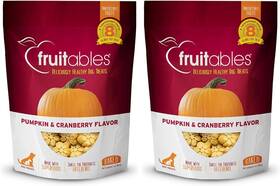 2164 Fruitables Baked Dog Treats Pumpkin And Cranberry 7 Ounce Pack Of 2 Cream