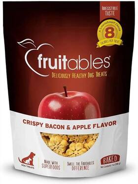 Fruitables 445036894897 New Crunchy Baked Low Calorie Training Treats Dogs 7 Ounces 8 Pack