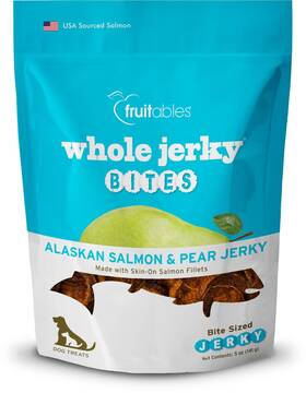 Fruitables 895352002907 Gluten Free Wild Alaskan Salmon Jerky Dog Treats 5 Oz Healthy Usa Made