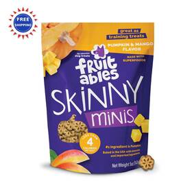 953033 Fruitables Skinny Minis Dog Treats 5 Ounce Pack Healthy Pumpkin Dogs Calorie