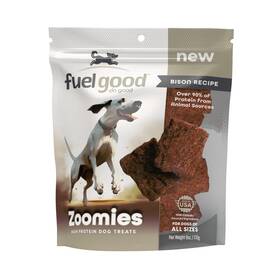 Fuel Good 850058958057 Zoomies Bison High Protein Dog Treats - 6oz Bag For