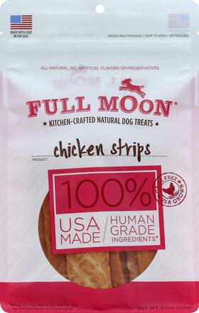 Full Moon 072745974540 Chicken Strips Healthy All Natural Dog Treats Human Made In Usa Grain Free 6 Oz