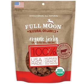 Full Moon 072745975523 Natural Organics Grass Fed Beef Jerky Healthy All Dog Treats Human 28 Oz