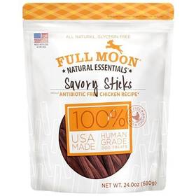 Full Moon 072745976476 All Natural Human Dog Treats Essential Chicken Savory Sticks 24 O