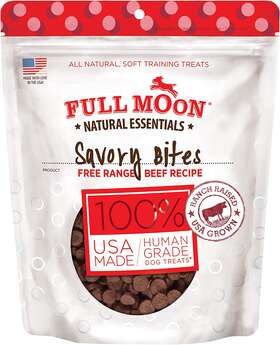 97555 Full Moon All Natural Human Grade Dog Treats Essential Beef Savory Bites 14 Ounce