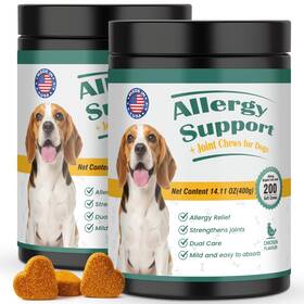 Fxzrqj 768837244621 Dog Allergy Chews 400pcs With Turmeric Digestive Enzymes Supports 400 Pcs