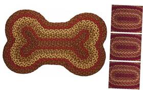 Br-175 G01846 Ihf Rugs Cinnamon Braided Dog Bone Rug