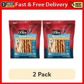 16oz.ba Gambol Thailand Co. Ltd 445044392323 2 Pack Olft Roy Rawhide Free Twist Sticks With Chicken Dog Treats 50ct