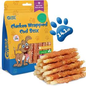 Gazeupon 313046226205 Rawhide Free Dog Treats Chicken Wrapped Cod Sticks Healthy Training T