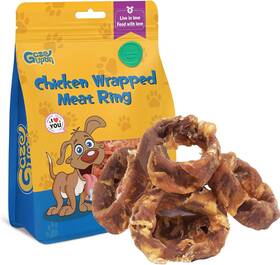 Gazeupon 445057229296 Dog Treats Chicken Wrapped Meat Ring Made With Real And Beef M