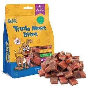 Gazeupon 850067242147 Dog Treats Triple Flavored Meat Bites For Dogs Healthy Training Do