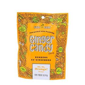 Gem 857281004049 Ginger Candy Chewy Chews 5.0oz Pack 5 Ounce Of 1 Orange