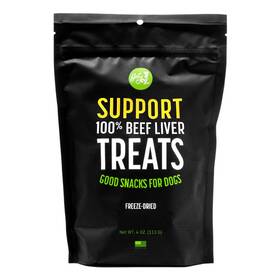 4192 Get Joy 850020739011 Freeze Dried Superfood 100% Beef Liver Dog Treats 4 Ounce Bag Single Ingred