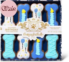 Gifts 445033917957 Pets Blue Dog Birthday Cookie Gift Set Hand Decorated Crunchy Treats In Bo