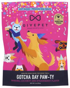 45118905 Givepet Gotcha Day Paw-ty Dog Treats 11 Oz Premium 6 Ounce Pack Of 1
