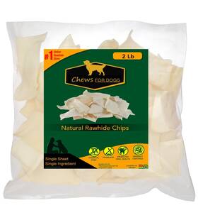 Golden Chews 854295007745 For Dogs Premium Rawhide Chips. Natural Treats With Thick Cut Beef Hide