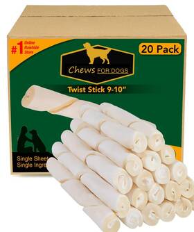 Golden Chews 854295007882 For Dogs Premium Rawhide 9-10 Inches Dog Treat. Extra Thick Single She