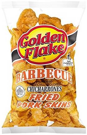 Golden Flake 688943362876 Snack Foods Barbecue Flavored Fried Pork 3 Ounce Pack Of 6