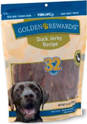Golden Rewards 313035373385 Duck Jerky Dog Treats 32 Oz