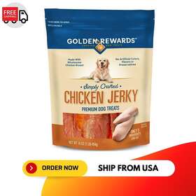 Golden Rewards 681131429283 Chicken Flavor Premium Dry Jerky Treats For All Dogs 16 Oz Golden Rewards 681131429283 Chicken Flavor Premium Dry Jerky Treats For All Dogs 16 Oz