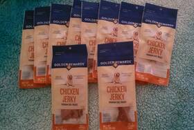 Rm0132a Golden Rewards Chicken Jerky Adult Dog Treats 1oz Premium Dried Meat