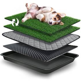 Goldouya 661631112281 23 19in Pet Potty Grass Mat With Tray Complete System For I