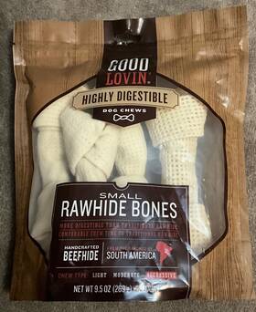 Good Lovin 800443415726 Lovinft Highly Digestible Small Rawhide Bones 9.5oz